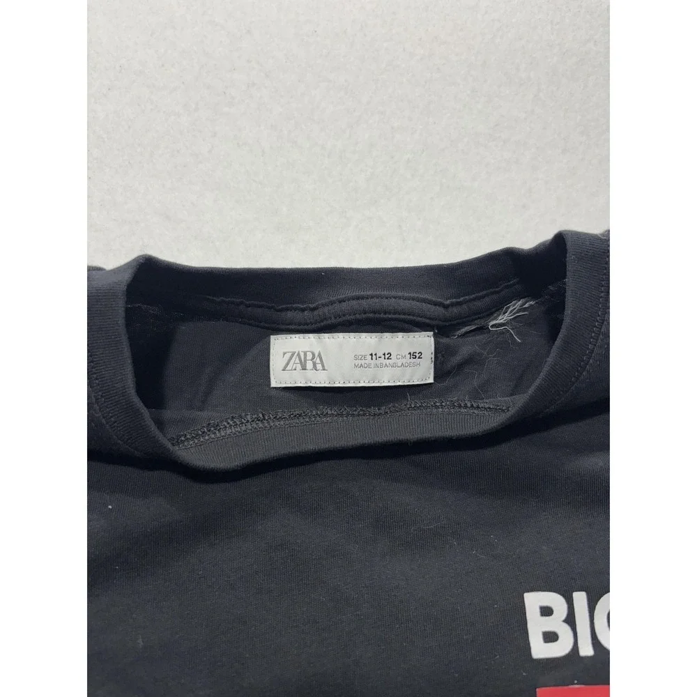 BIGGIE Shirt Boys 11-12 Black Zara Long Sleeve Graphic I Got A Story To Tell